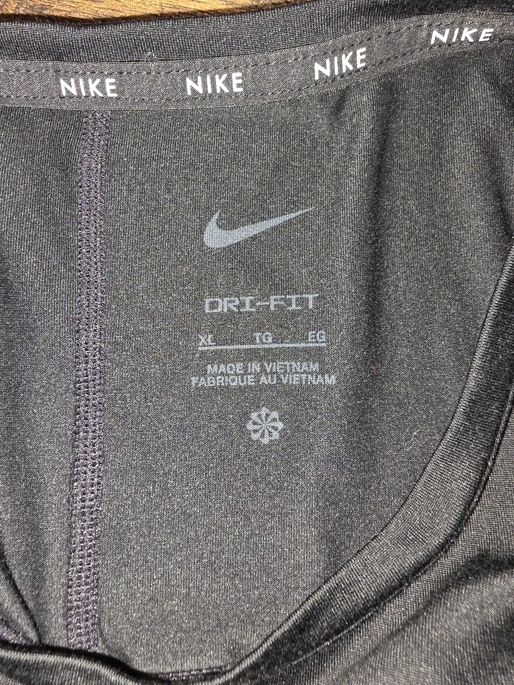 Nike Black Tank Top with White Swoosh - Kids